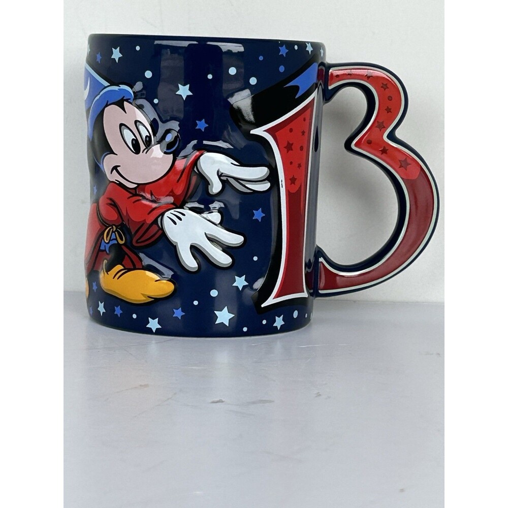 Disney Parks Sorcerer Mickey 2013 Mug 20th Anniversary Large Ceramic Cup
